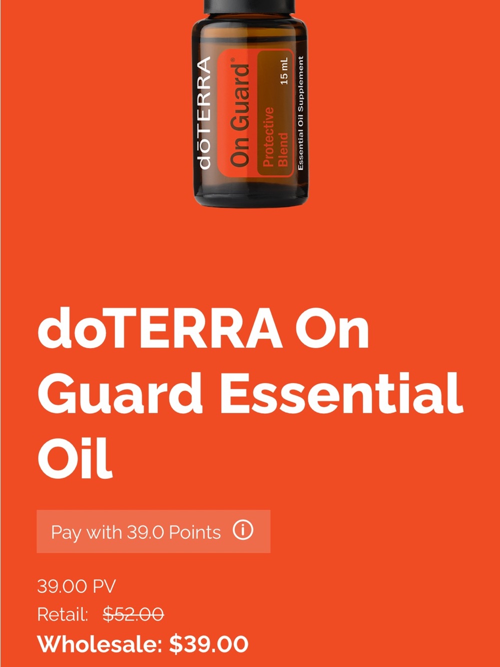 doTERRA On Guard 15 ml Essential Oil Bottle